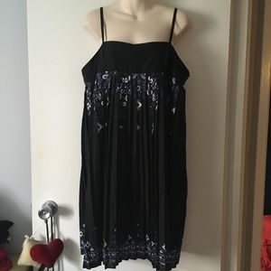 SACAI Black Pleat Sleeveless Dress 3 M